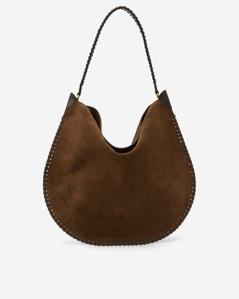 Women Isabel Marant Oskan Hobo Soft Bag Chocolate Shoulder Bags - Image 3