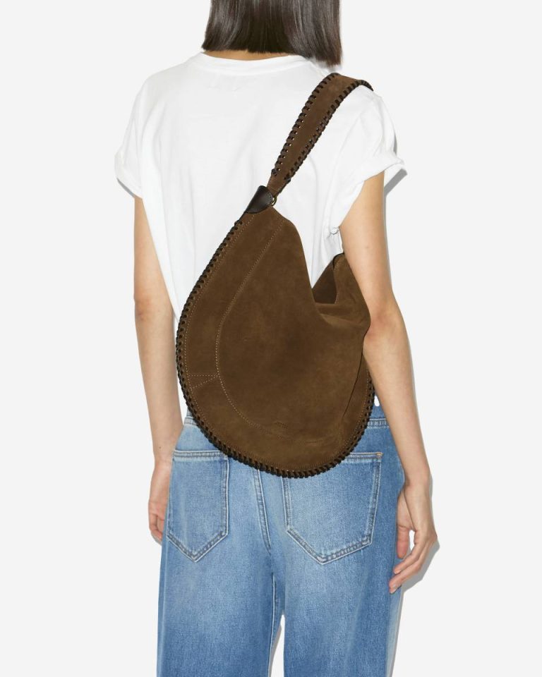 Women Isabel Marant Oskan Hobo Soft Bag Chocolate Shoulder Bags - Image 5
