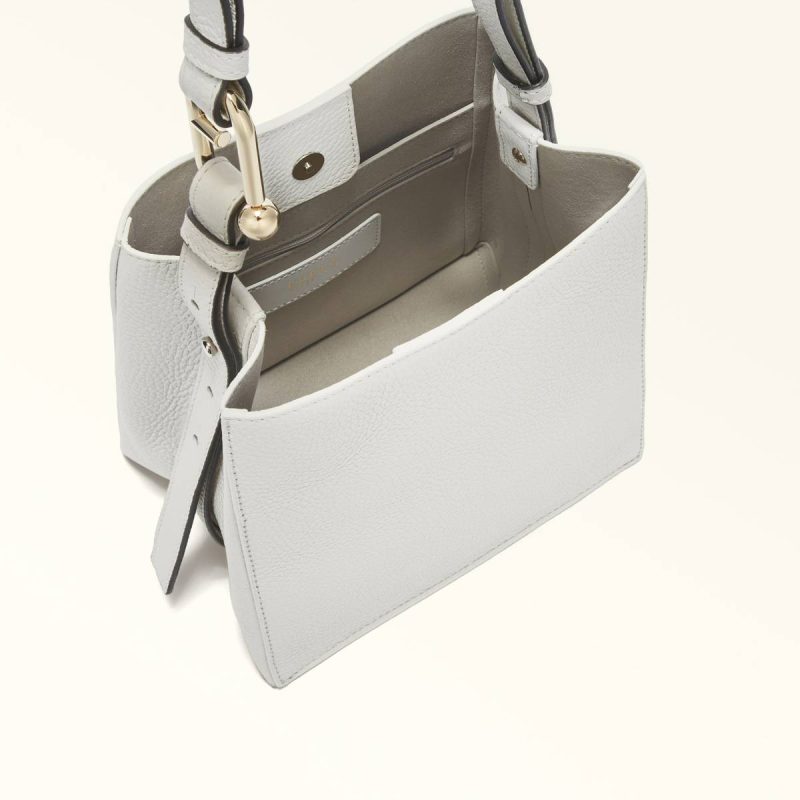 Women Marshmallow Furla Nuvola Bucket Bag Mini Shoulder Bags - Image 4