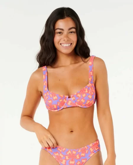 Women Neon Isles D Rip Curl Bikini Tops