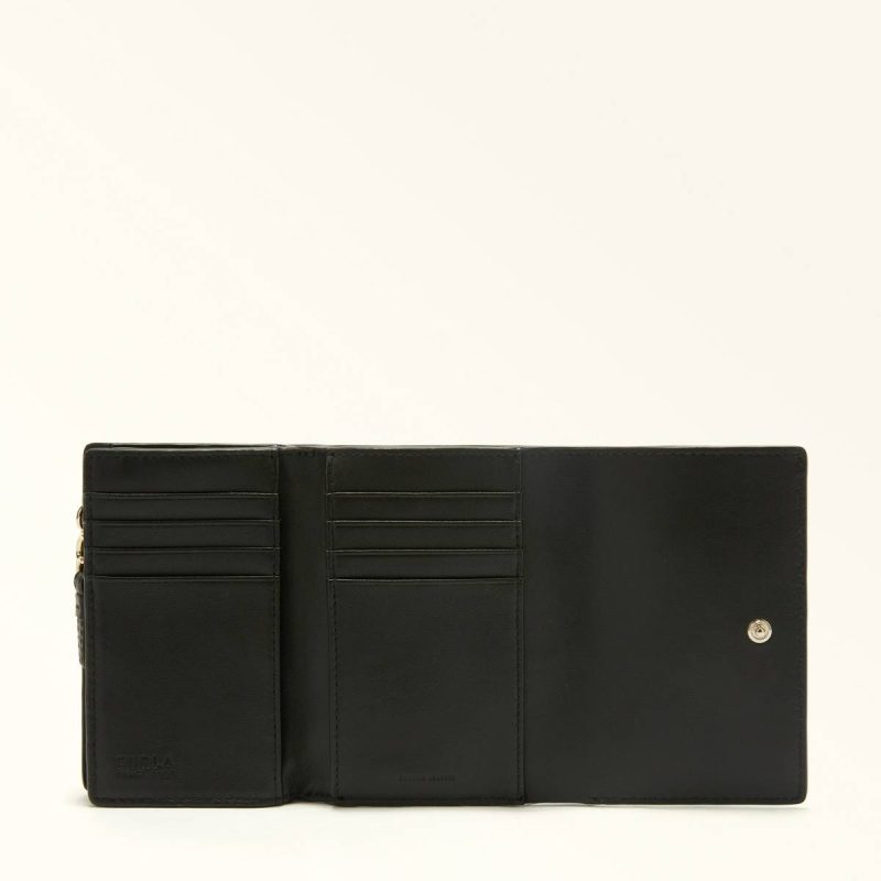 Women Nero Wallets Furla Nuvola Compact Wallet M - Image 4