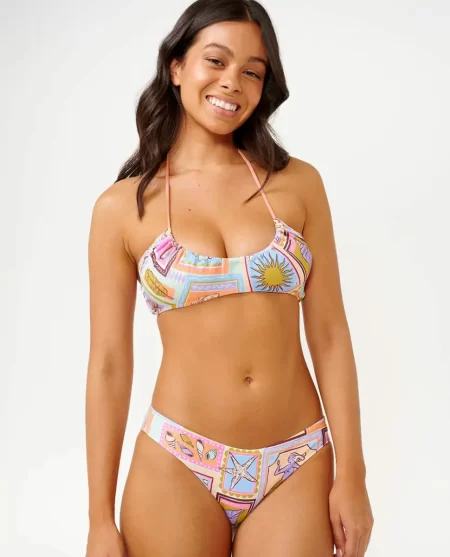 Women Rip Curl Bikini Bottoms Beach Party Good Coverage Bikini Bottom