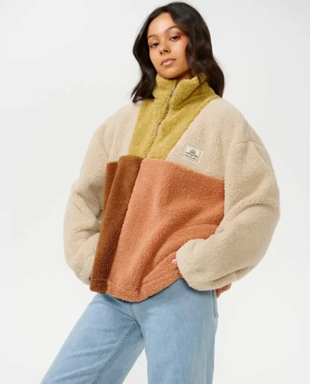 Women Rip Curl Block Party Polar Fleece Hoodies & Fleece