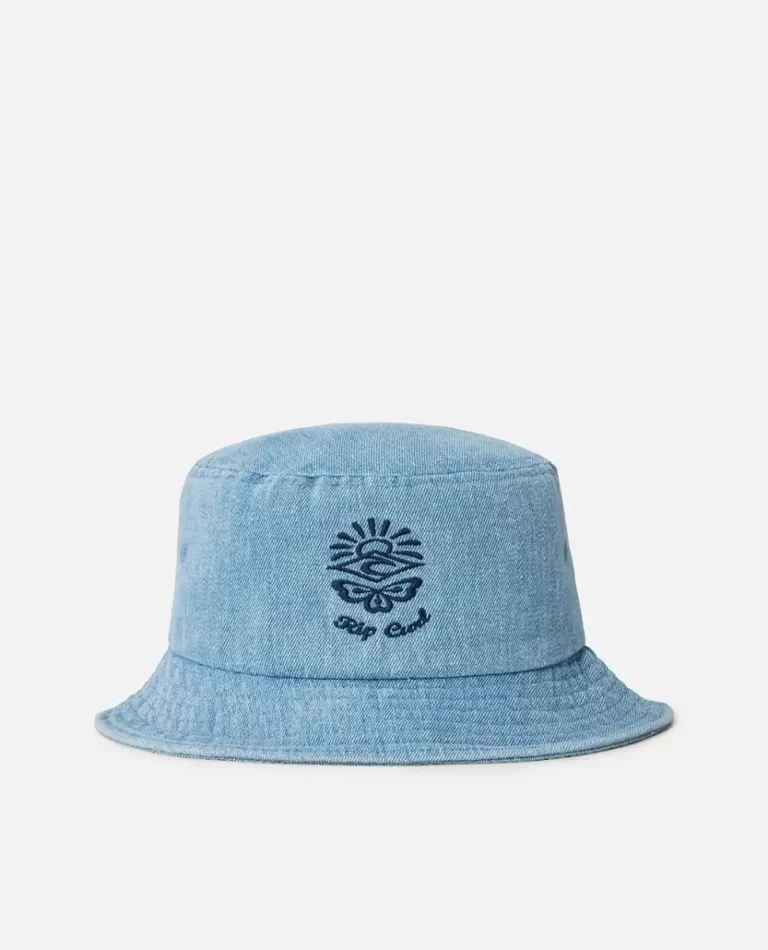 Women Rip Curl Hats & Beanies Distressed Denim Bucket Hat - Image 2