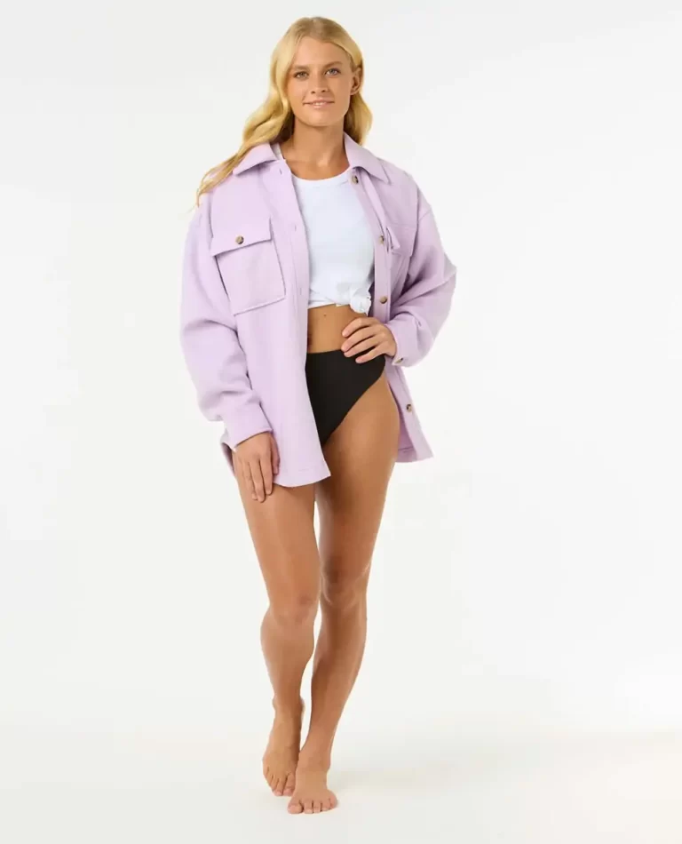Women Rip Curl Jackets High Tide Fleece Shacket - Image 4