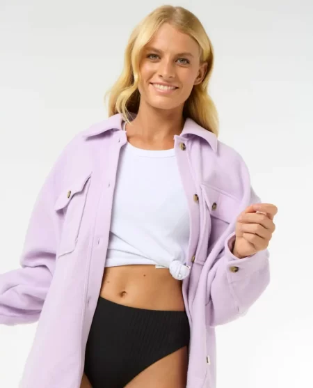 Women Rip Curl Jackets High Tide Fleece Shacket