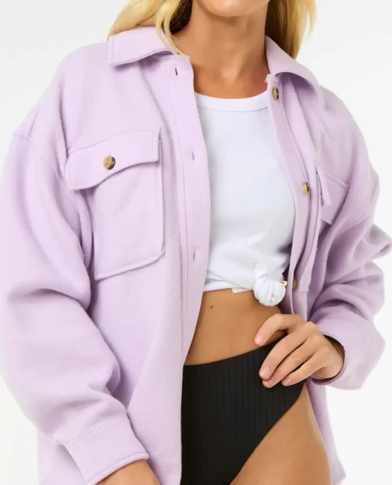 Women Rip Curl Jackets High Tide Fleece Shacket - Image 5