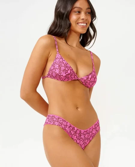 Women Rip Curl Sunrise Beach Tall Tri Bikini Top Bikini Tops