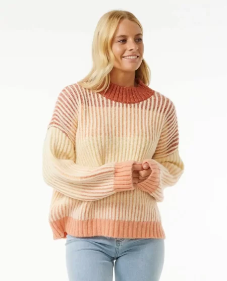 Women Rip Curl Sweaters Soleil Rib Knit Crew