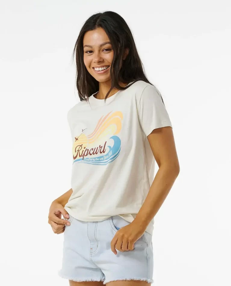 Women Rip Curl Tees & Tanks Sun Waves Standard Tee - Image 2