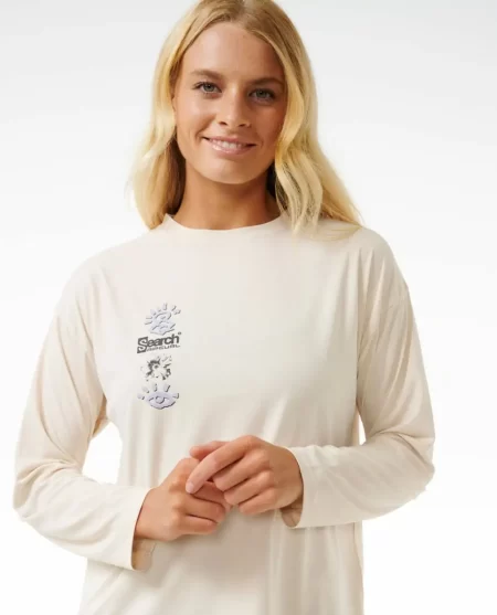 Women Search Surflite Long Sleeve Rash Vest Tee Rip Curl Rash Guards