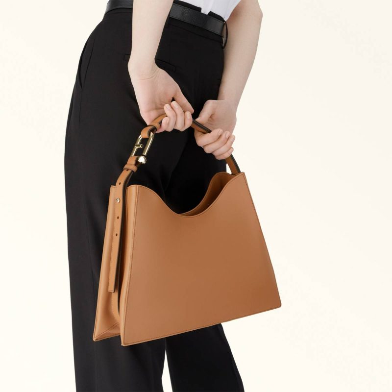 Women Shoulder Bags Furla Nuvola Shoulder Bag L Brandy - Image 2