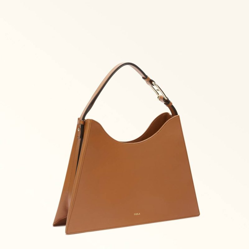 Women Shoulder Bags Furla Nuvola Shoulder Bag L Brandy - Image 3