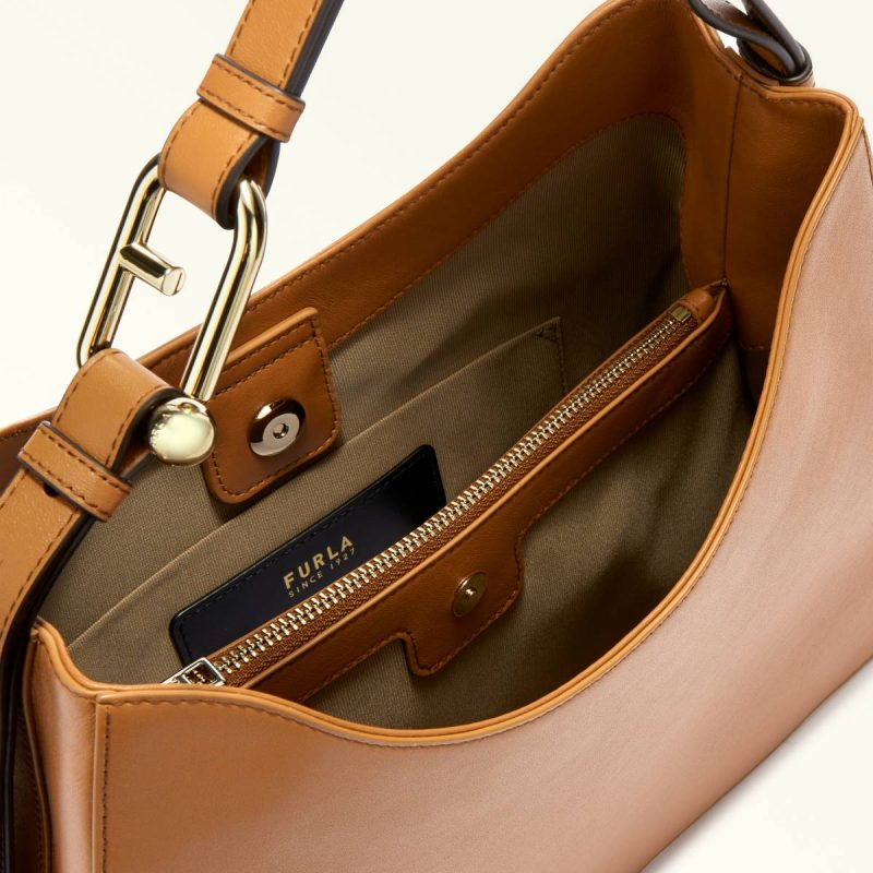 Women Shoulder Bags Furla Nuvola Shoulder Bag L Brandy - Image 4