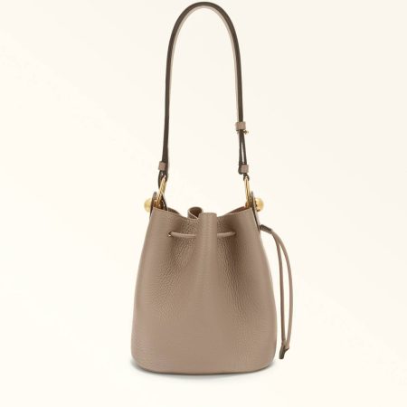 Women Stucco Gray Crossbodies Furla Sfera Bucket Bag Mini