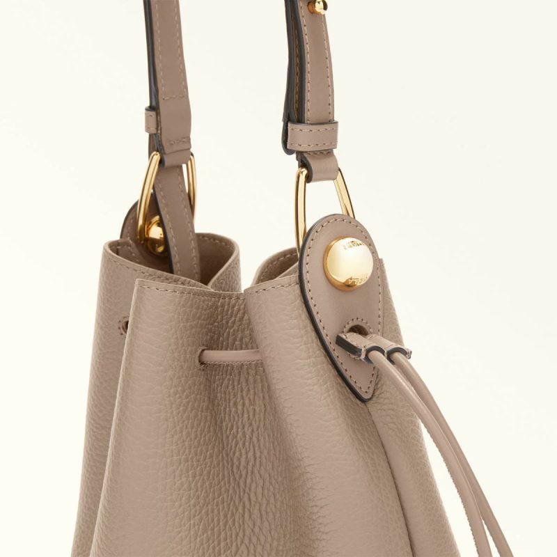 Women Stucco Gray Crossbodies Furla Sfera Bucket Bag Mini - Image 5