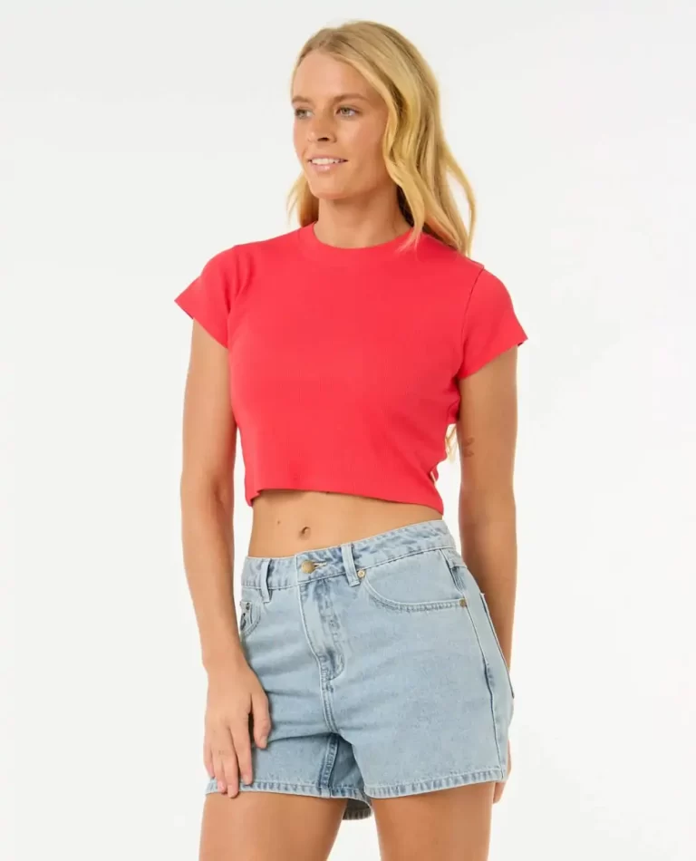 Women Tees & Tanks Rip Curl Classic Ribbed Tee - Image 2