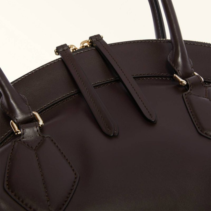 Women Totes Furla Erica Tote M Dark Coffee - Image 5