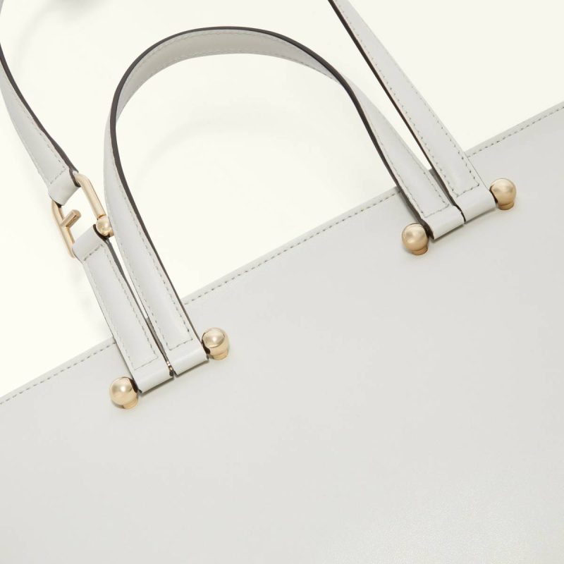 Women Totes Marshmallow+Grigio Int. Furla Duetto Tote L - Image 5
