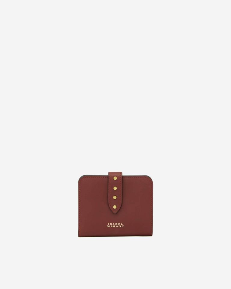Women Wallet Leather Small Leather Goods Clutches & Small Leather Goods Burgundy Isabel Marant - Image 3