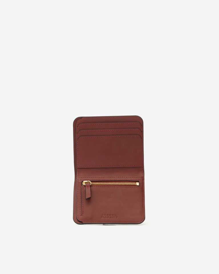 Women Wallet Leather Small Leather Goods Clutches & Small Leather Goods Burgundy Isabel Marant - Image 4
