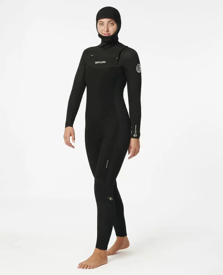 Women Women's Dawn Patrol 5/4 Hooded Chest Zip Fullsuit Wetsuit Rip Curl Fullsuits - Image 2